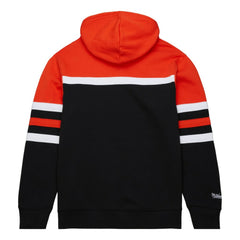 NHL Philadelphia Flyers Mitchell & Ness Head Coach Pullover Hoodie - Black/Orange