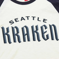 NHL Seattle Kraken Mitchell & Ness Legendary Slub Vintage Raglan Long Sleeve T-Shirt - Cream