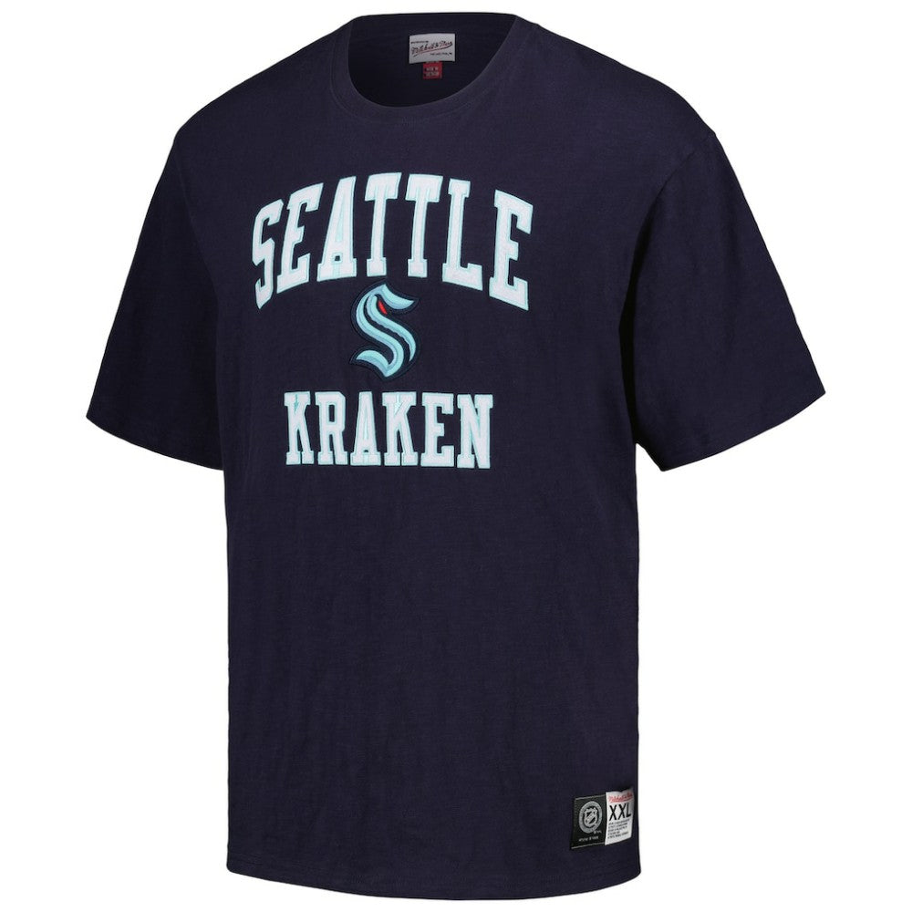 NHL Seattle Kraken Mitchell & Ness Legendary Slub T-Shirt - Deep Sea Blue
