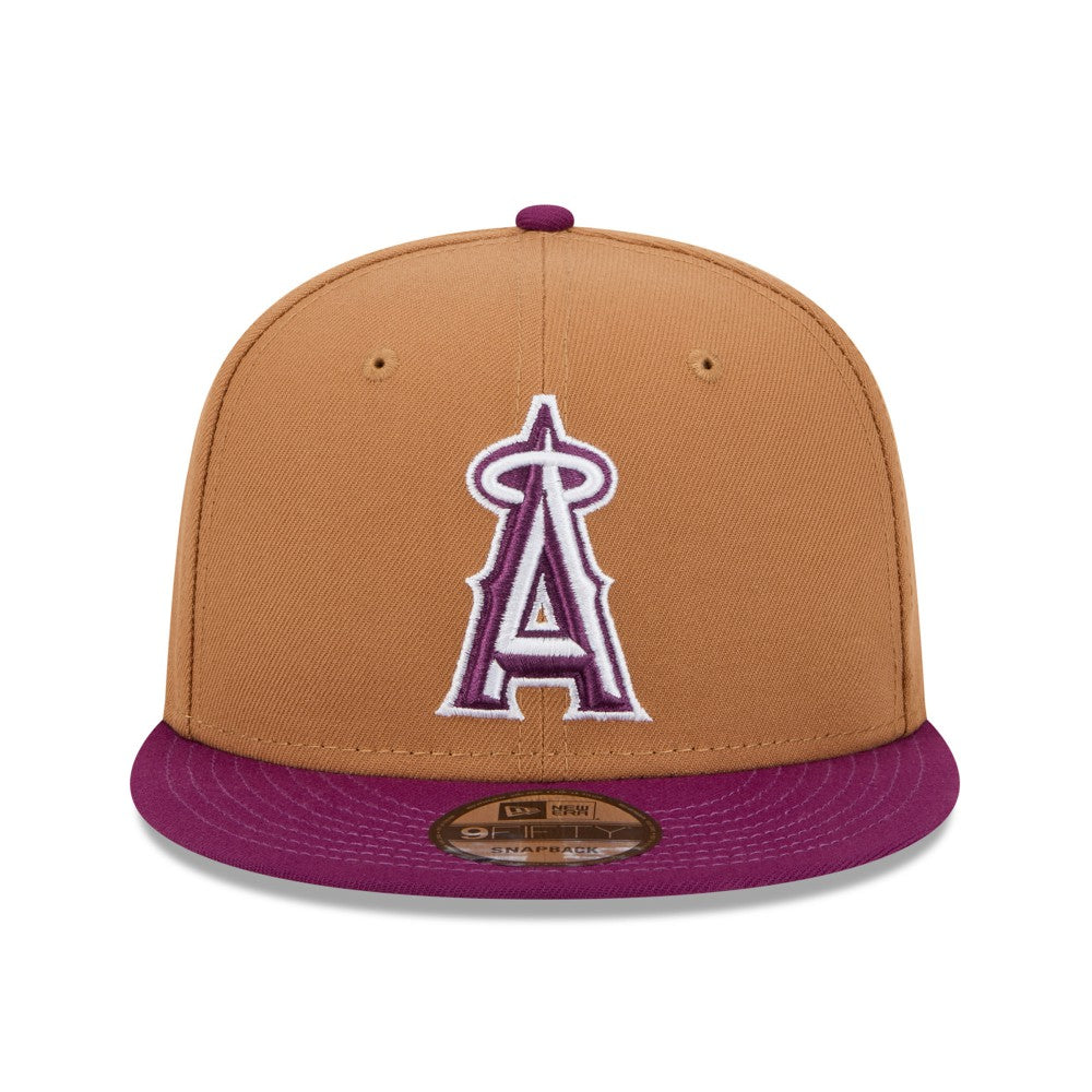 Los Angeles Angels New Era Color Pack Two-Tone 9FIFTY Snapback Hat - Brown/Purple Hats