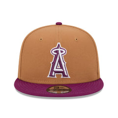 Los Angeles Angels New Era Color Pack Two-Tone 9FIFTY Snapback Hat - Brown/Purple Hats