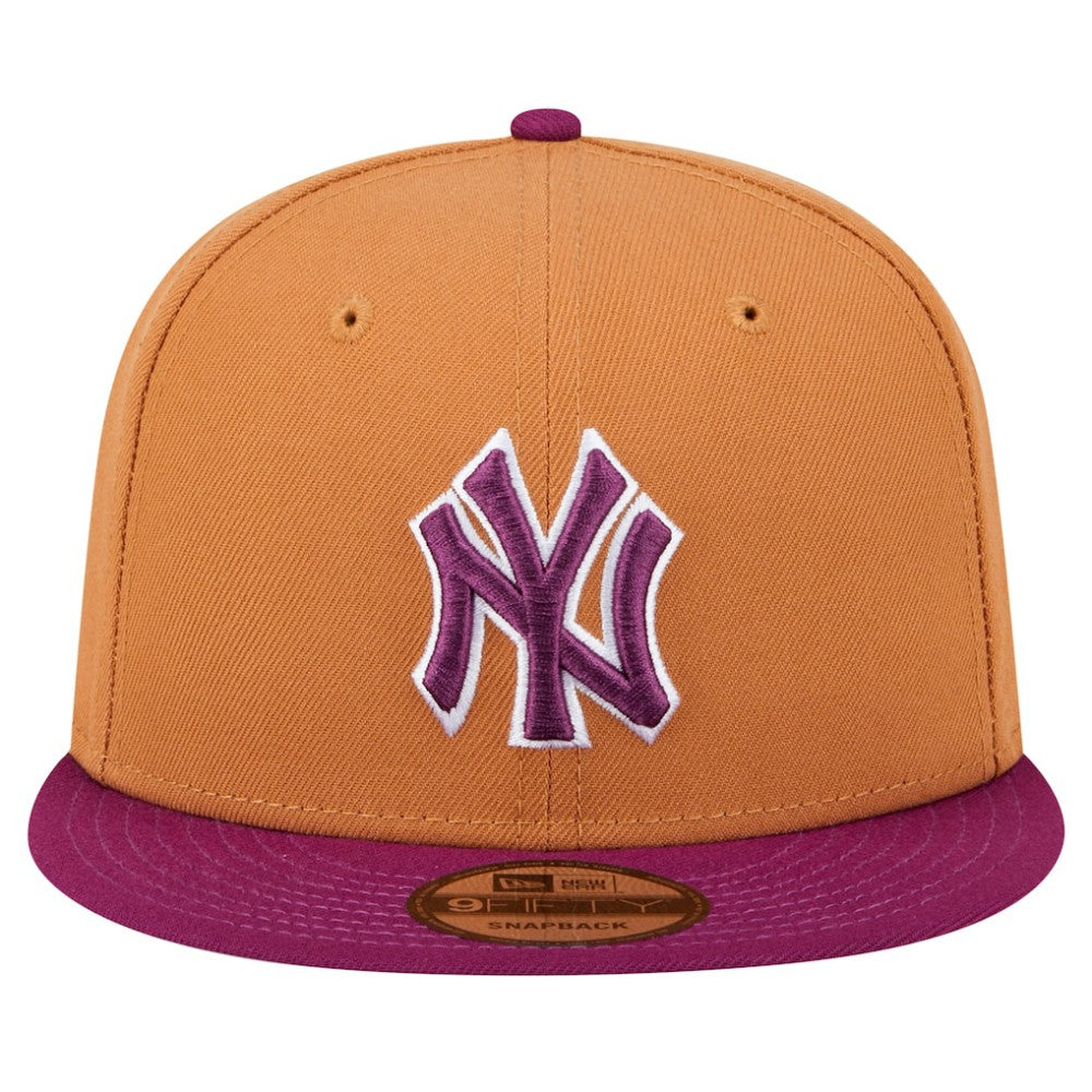New York Yankees New Era Color Pack Two-Tone 9FIFTY Snapback Hat - Brown/Purple Hats