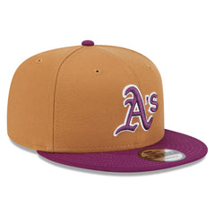 Athletics New Era Color Pack Two-Tone 9FIFTY Snapback Hat - Brown/Purple Hats