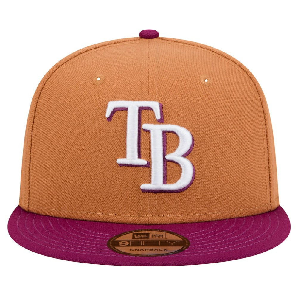 Tampa Bay Rays New Era Color Pack Two-Tone 9FIFTY Snapback Hat - Brown/Purple Hats