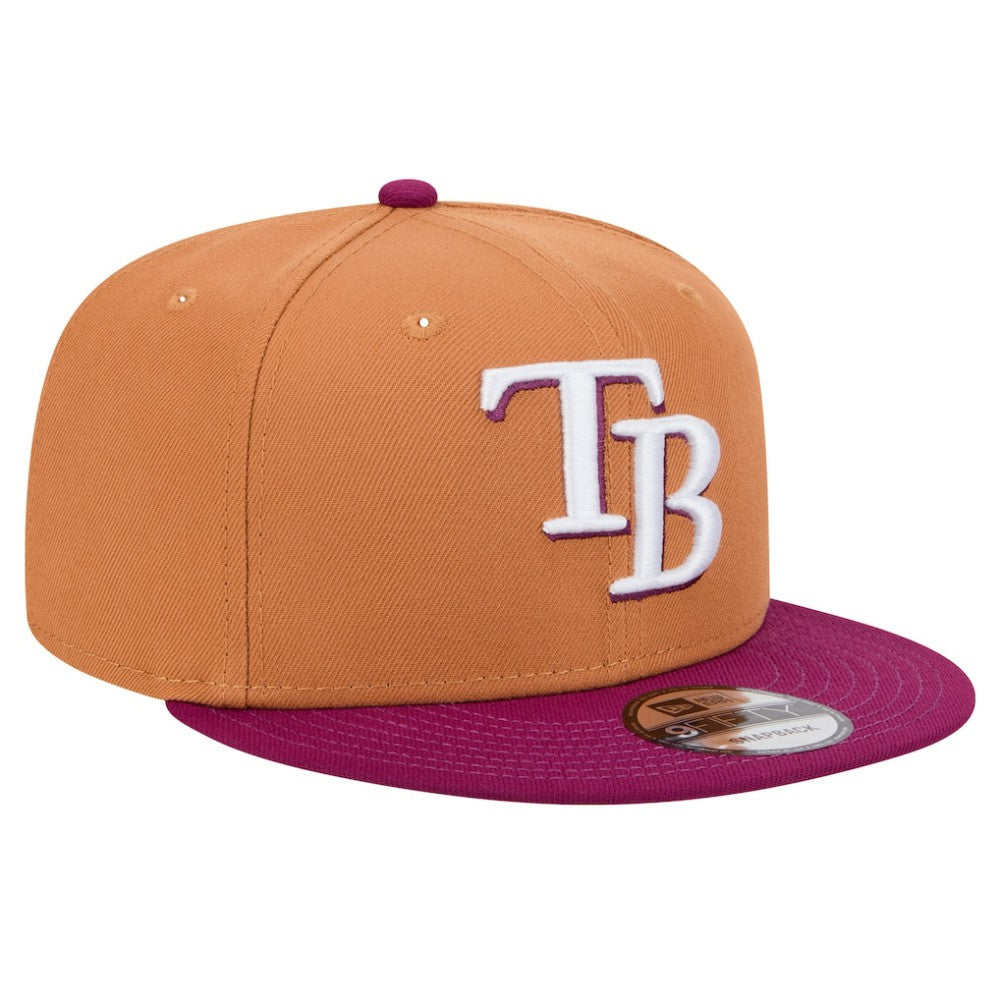 Tampa Bay Rays New Era Color Pack Two-Tone 9FIFTY Snapback Hat - Brown/Purple Hats
