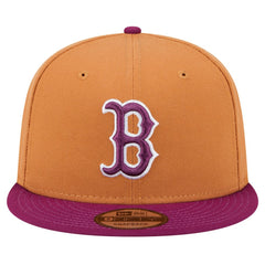 Boston Red Sox New Era Color Pack Two-Tone 9FIFTY Snapback Hat - Brown/Purple Hats
