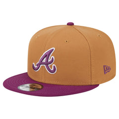 Atlanta Braves New Era Color Pack Two-Tone 9FIFTY Snapback Hat - Brown/Purple Hats