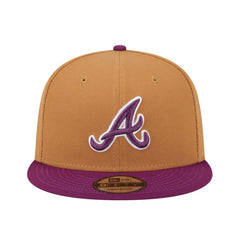 Atlanta Braves New Era Color Pack Two-Tone 9FIFTY Snapback Hat - Brown/Purple Hats