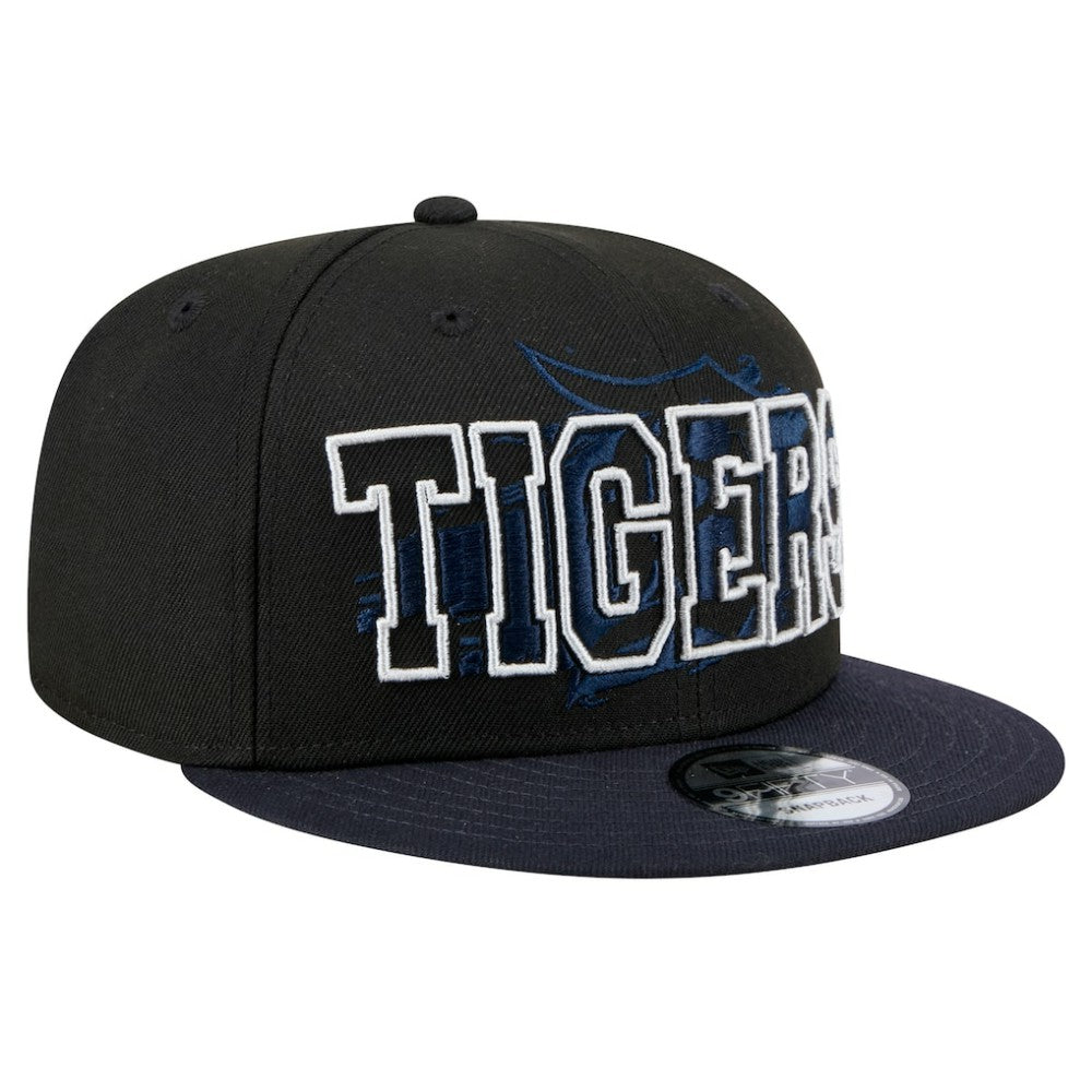 Detroit Tigers New Era Splatter 9FIFTY Snapback Hat - Black Hats