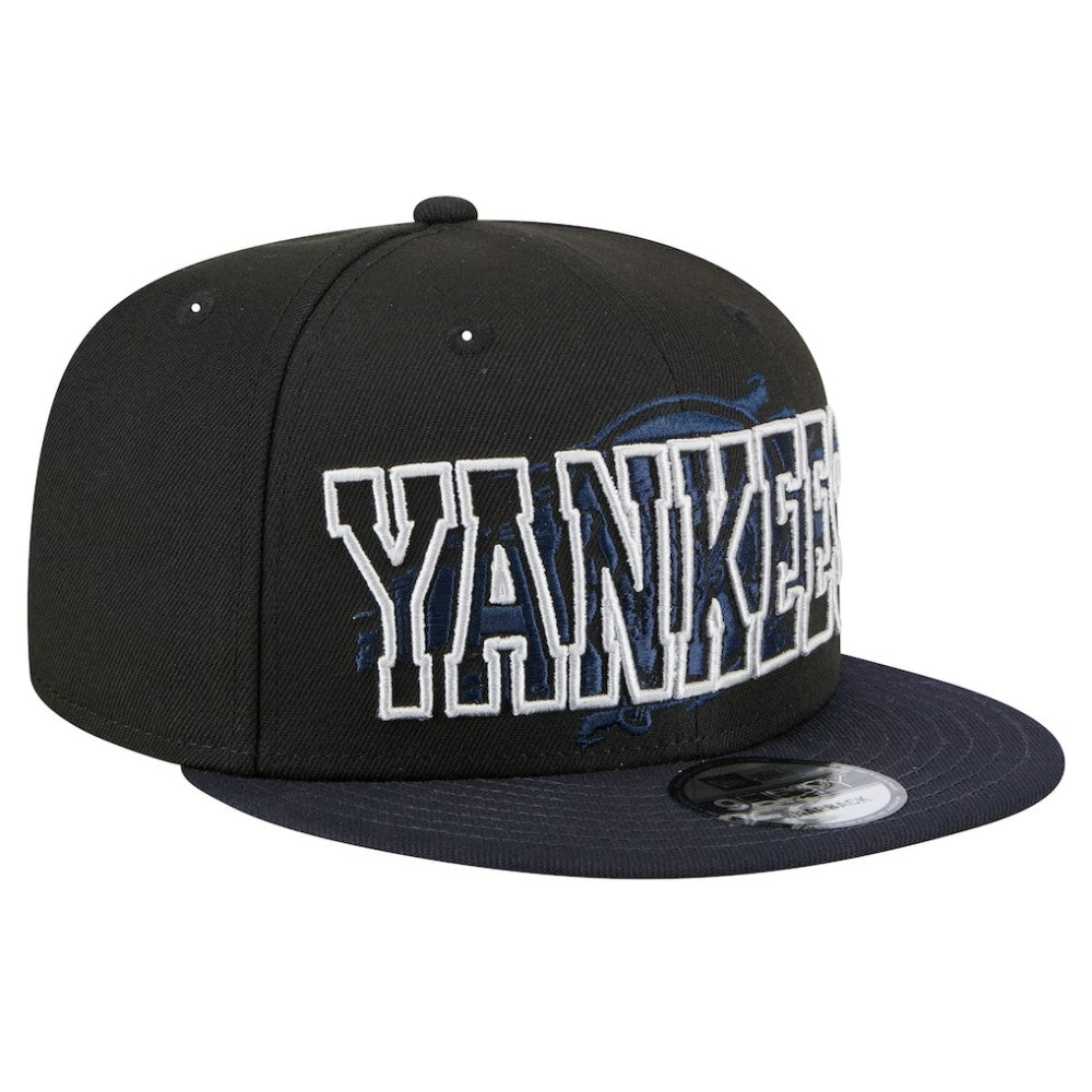 New York Yankees New Era Splatter 9FIFTY Snapback Hat - Black Hats