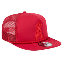 Los Angeles Angels New Era Tone Foam Meshback Golfer Snapback Hat - Red Hats