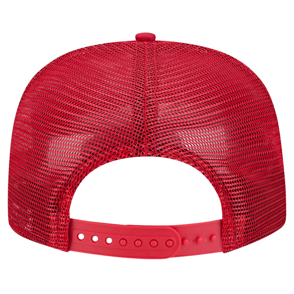 Los Angeles Angels New Era Tone Foam Meshback Golfer Snapback Hat - Red Hats