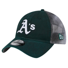 Athletics New Era Team Slick Trucker 9TWENTY Adjustable Hat - Green Hats