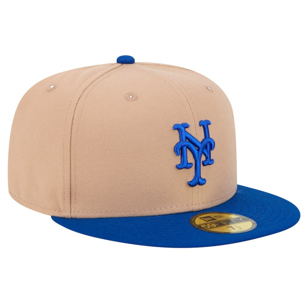 New York Mets New Era 59FIFTY Fitted Hat - Khaki Hats