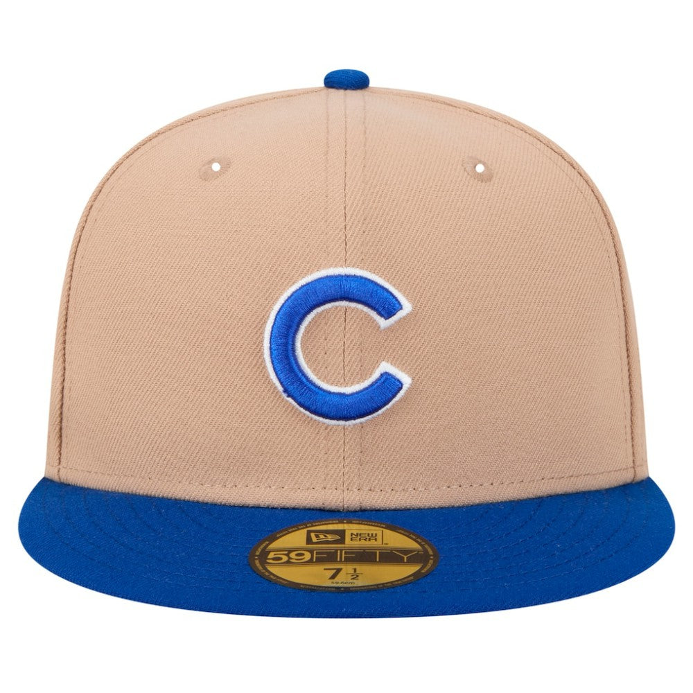 Chicago Cubs New Era 59FIFTY Fitted Hat - Khaki Hats
