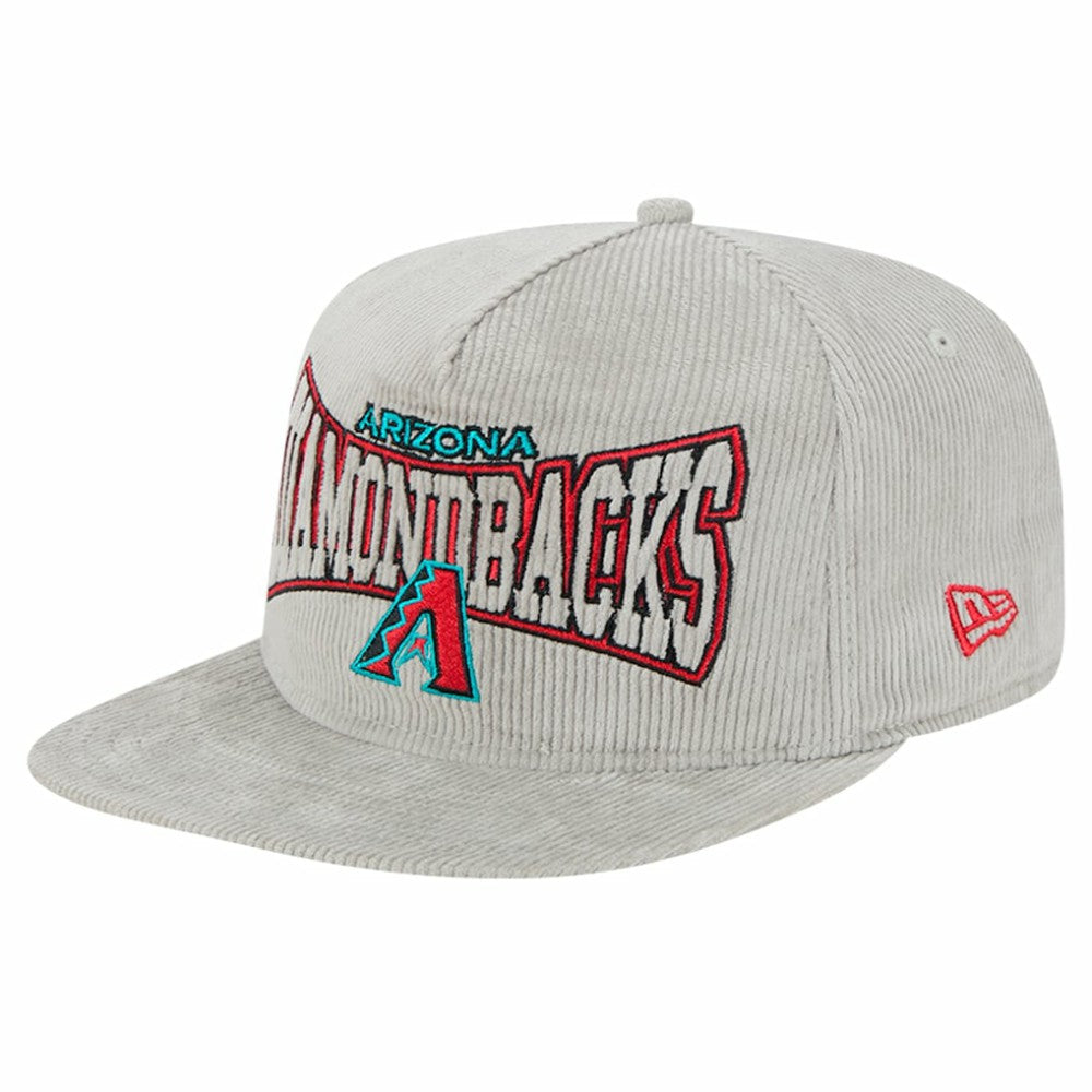 New Era Arizona Diamondbacks Gray Corduroy Golfer Snapback Hat Hats