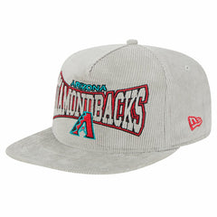 New Era Arizona Diamondbacks Gray Corduroy Golfer Snapback Hat Hats