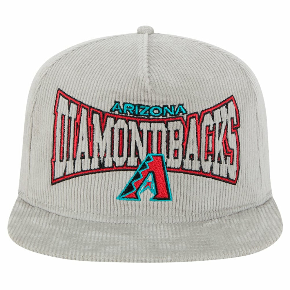New Era Arizona Diamondbacks Gray Corduroy Golfer Snapback Hat Hats