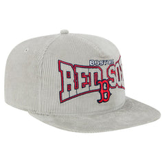 New Era Boston Red Sox Gray Corduroy Golfer Snapback Hat Hats
