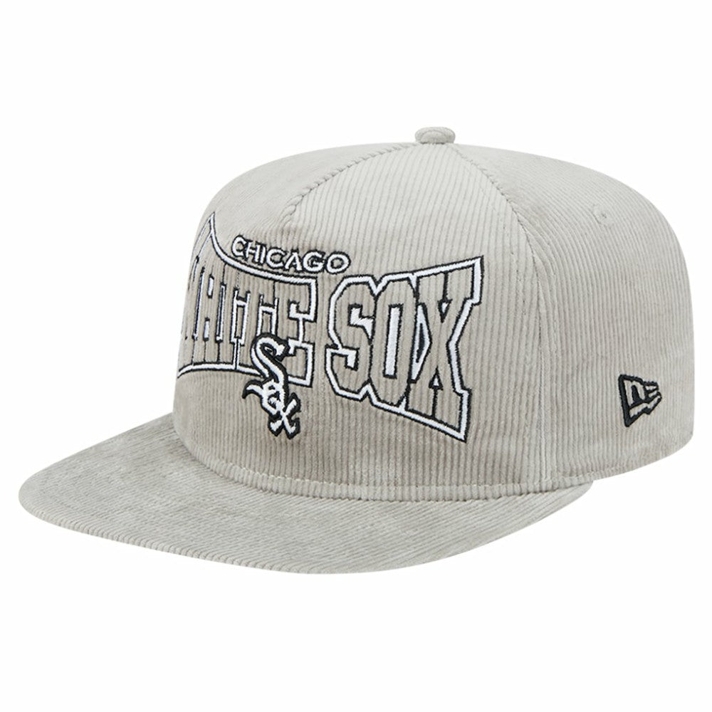 New Era Chicago White Sox Gray Corduroy Golfer Snapback Hat Hats