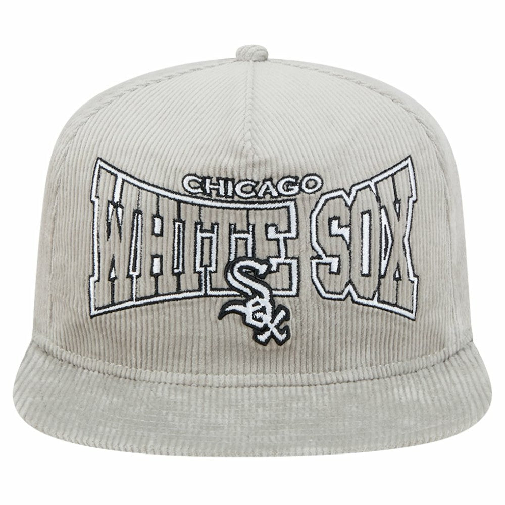 New Era Chicago White Sox Gray Corduroy Golfer Snapback Hat Hats