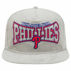 New Era Philadelphia Phillies Gray Corduroy Golfer Snapback Hat Hats