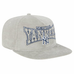 New Era New York Yankees Gray Corduroy Golfer Snapback Hat Hats