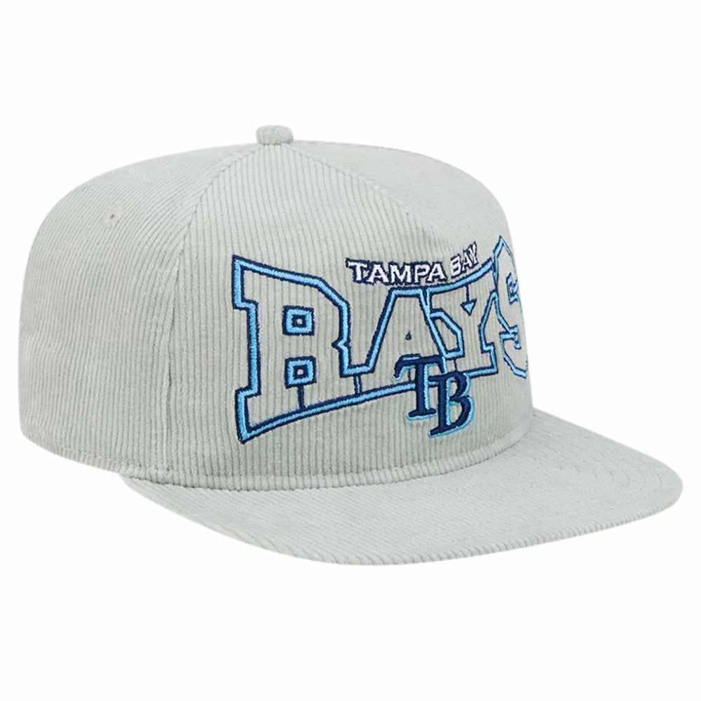 New Era Tampa Bay Rays Gray Corduroy Golfer Snapback Hat Hats