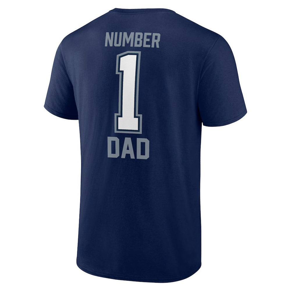 Dallas Cowboys #1 Dad T-Shirt Navy