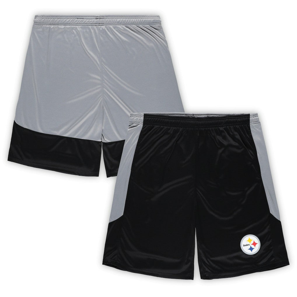 Pittsburgh Steelers Big & Tall Team Logo Shorts Black