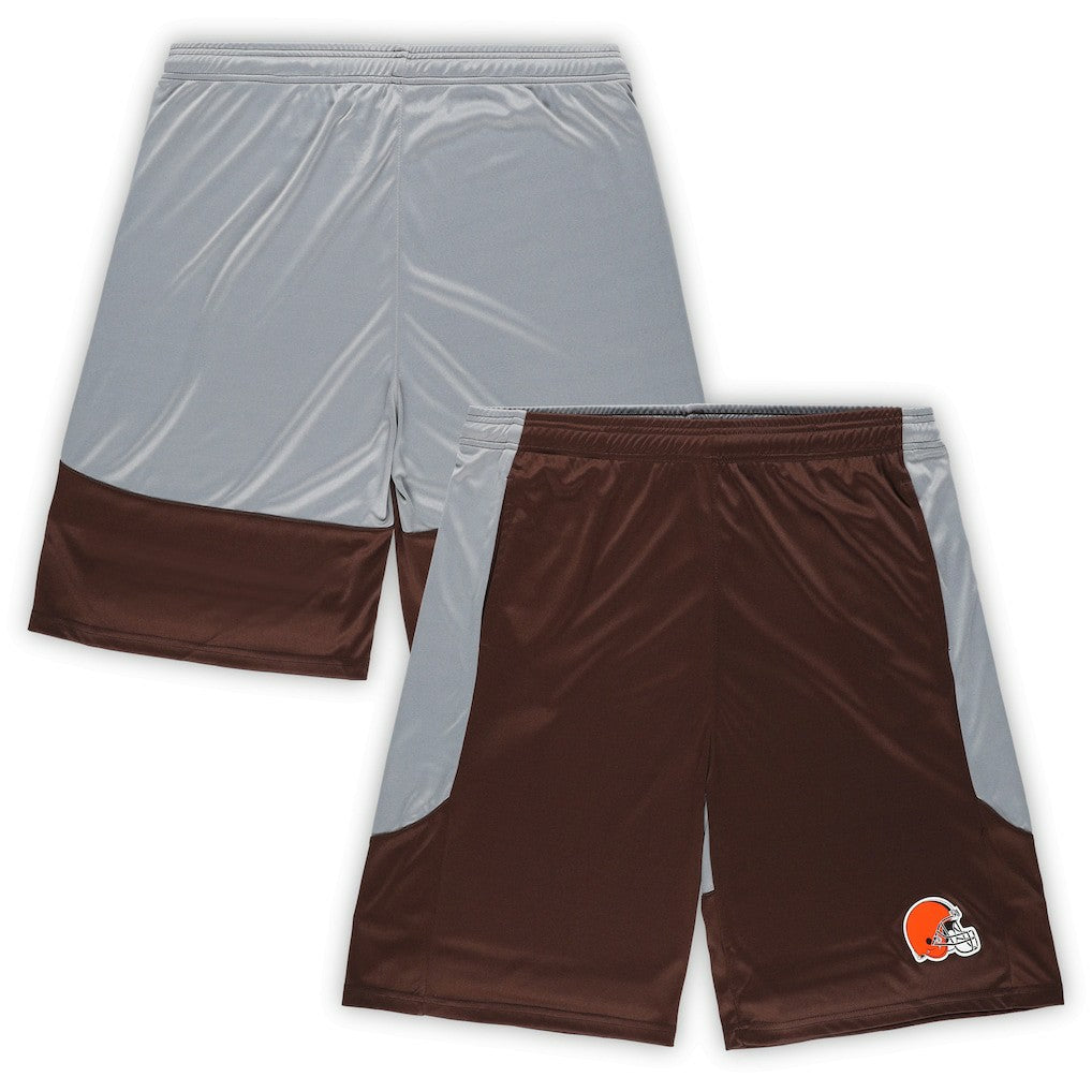 Cleveland Browns Big & Tall Team Logo Shorts Brown