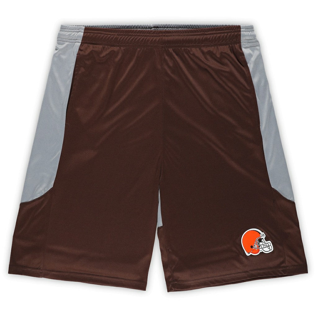 Cleveland Browns Big & Tall Team Logo Shorts Brown