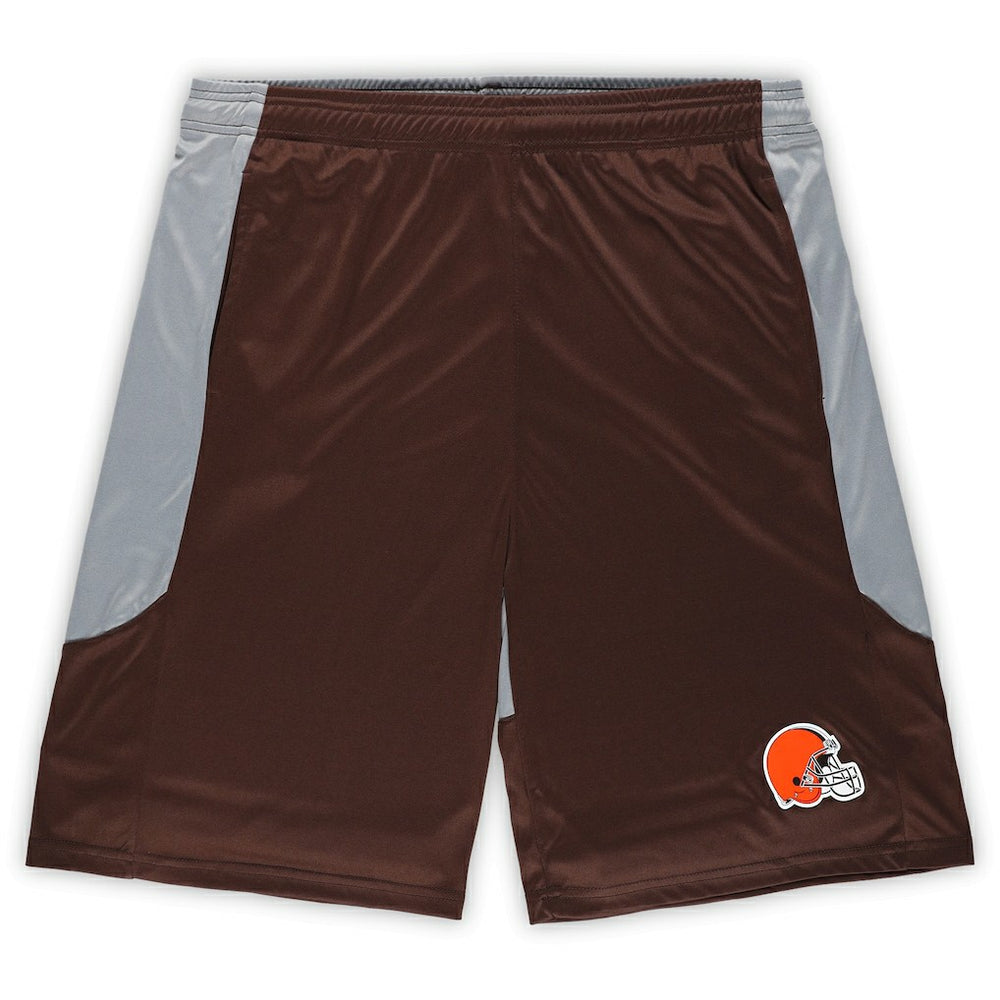 Cleveland Browns Big & Tall Team Logo Shorts Brown