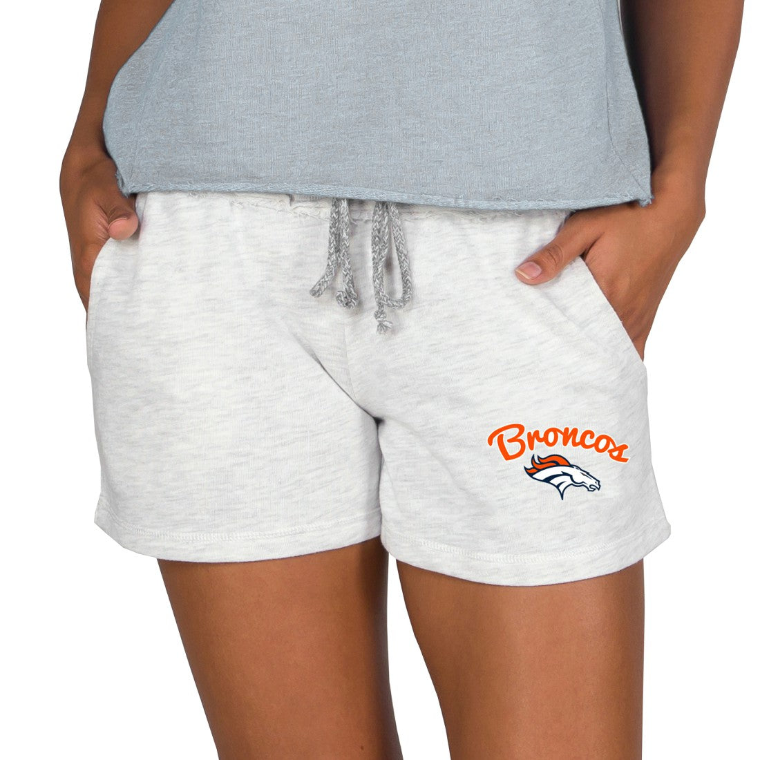 Denver Broncos Concepts Sport Women's Mainstream Terry Lounge Shorts Oatmeal