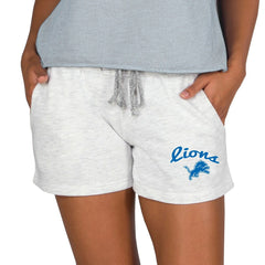 Detroit Lions Concepts Sport Women's Mainstream Terry Lounge Shorts Oatmeal