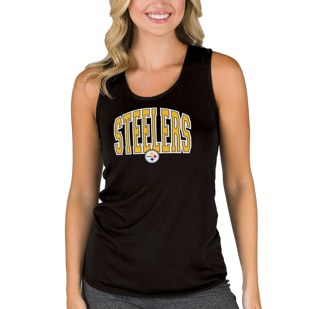 Pittsburgh Steelers Concepts Sport Women's Marathon Racer Back Tank Top Black