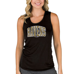 Baltimore Ravens Concepts Sport Women's Marathon Racer Back Tank Top Black