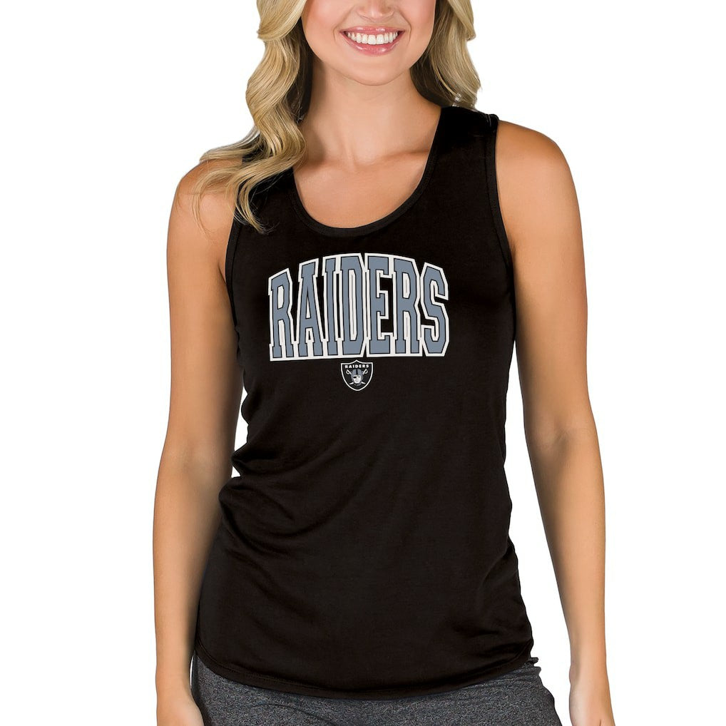 Las Vegas Raiders Concepts Sport Women's Marathon Racer Back Tank Top Black