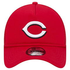 Cincinnati Reds New Era 9FORTY A-Frame Trucker Adjustable Hat - Red Hats