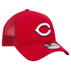 Cincinnati Reds New Era 9FORTY A-Frame Trucker Adjustable Hat - Red Hats