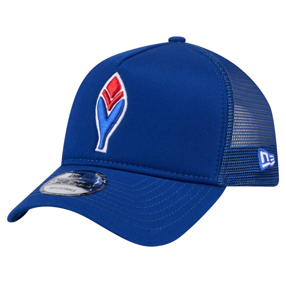 Atlanta Braves New Era 9FORTY A-Frame Trucker Adjustable Hat - Royal Hats
