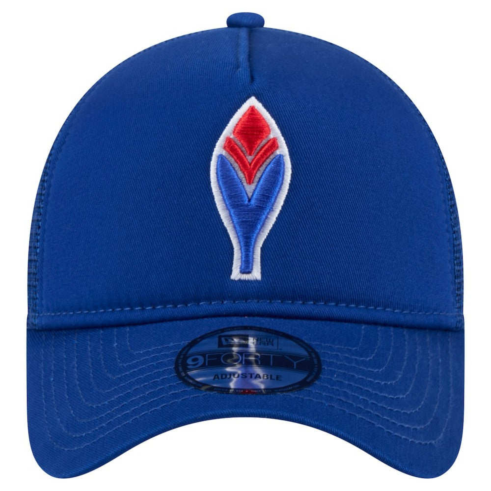 Atlanta Braves New Era 9FORTY A-Frame Trucker Adjustable Hat - Royal Hats