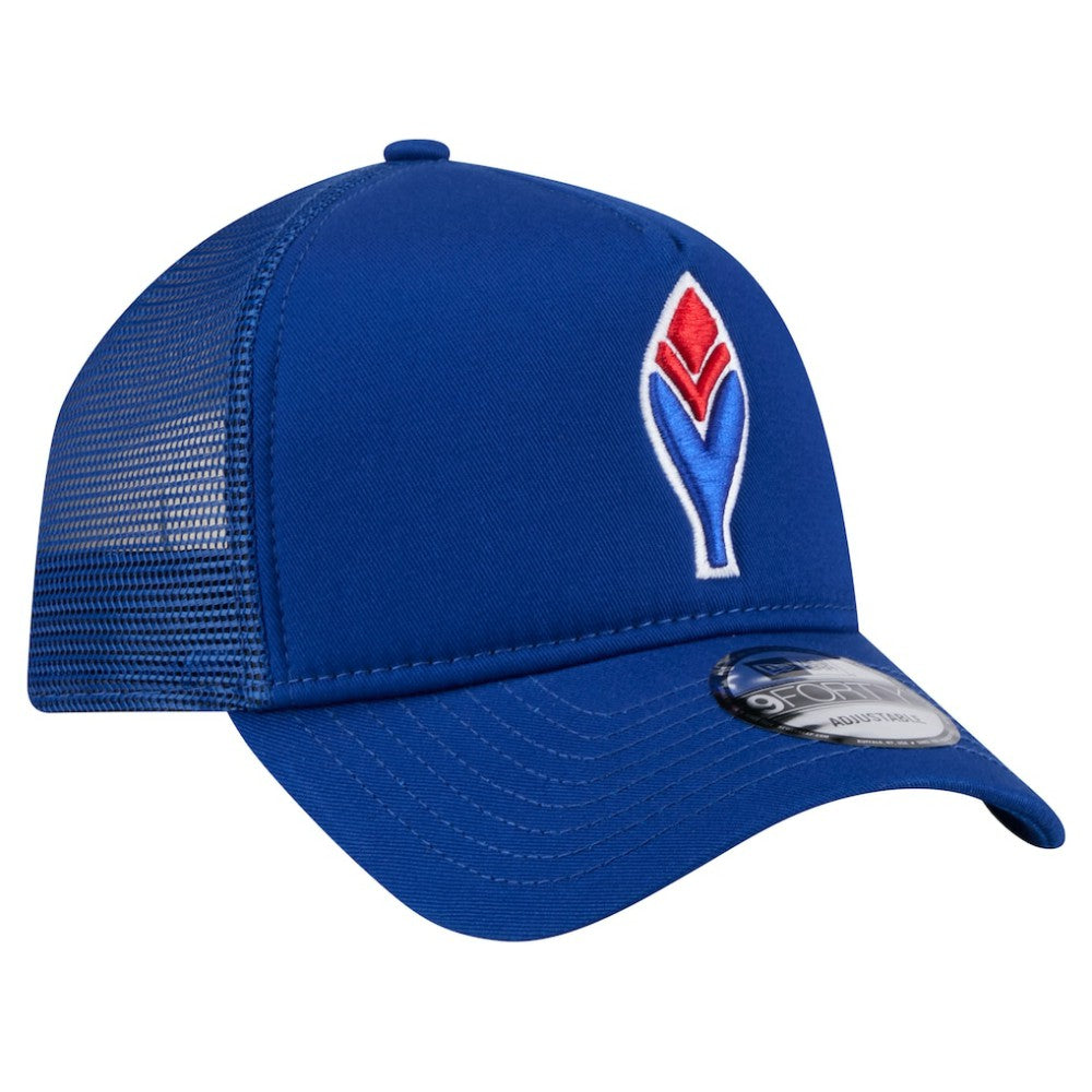 Atlanta Braves New Era 9FORTY A-Frame Trucker Adjustable Hat - Royal Hats