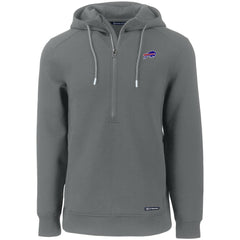 Buffalo Bills Cutter & Buck Primary Mark Roam Eco Recycled Half-Zip Pullover Hoodie Gray