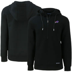Buffalo Bills Cutter & Buck Primary Mark Roam Eco Recycled Half-Zip Pullover Hoodie Black