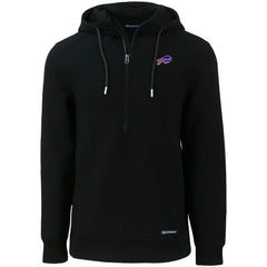 Buffalo Bills Cutter & Buck Primary Mark Roam Eco Recycled Half-Zip Pullover Hoodie Black