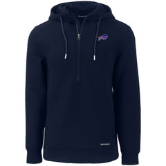 Buffalo Bills Cutter & Buck Primary Mark Roam Eco Recycled Half-Zip Pullover Hoodie Navy