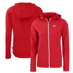 Kansas City Chiefs Cutter & Buck Women's Primary Mark Daybreak Eco Recycled Full-Zip Hoodie Red