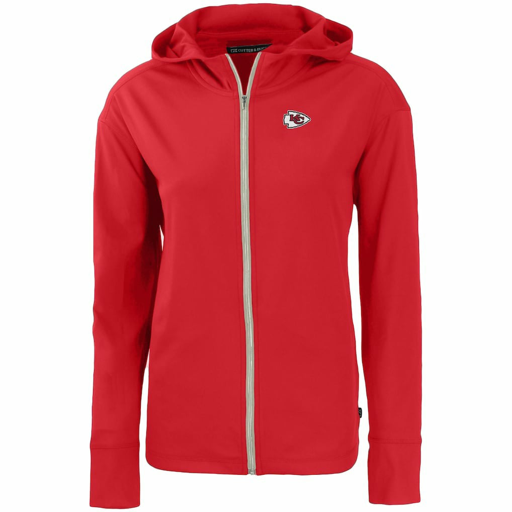 Kansas City Chiefs Cutter & Buck Women's Primary Mark Daybreak Eco Recycled Full-Zip Hoodie Red