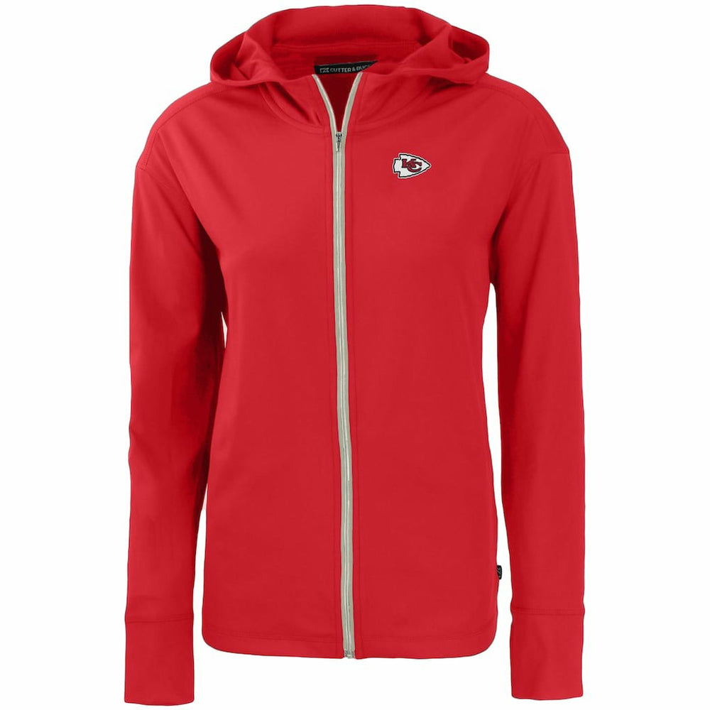 Kansas City Chiefs Cutter & Buck Women's Primary Mark Daybreak Eco Recycled Full-Zip Hoodie Red
